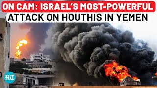 Israel Bombs Yemen’s Hodeidah Port In MostPowerful Attack After Houthis Target Netanyahu Tel Aviv [upl. by Pantheas]