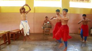 Kathakali Class For Kathakali At Kerala Kalamandalam Thrissur Keral India [upl. by Enylekcaj]