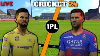 RCB vs CSK Live Gameplay  IPL 2025  Cricket 24  C24 Live [upl. by Shipp605]