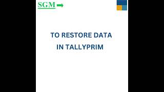 Backup and Restore Data in TallyPrime with Ease [upl. by Ecinom]