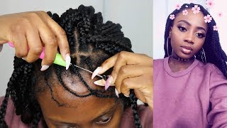 INDIVIDUAL CROCHET GODDESS BOX BRAIDS TUTORIAL  Model Model  Zoey Braid Curly 24quot [upl. by Nivram]