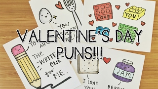 7 DIY Valentines PUNS Cards  Doodle with Me [upl. by Elleunamme]