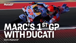 Marc Marquez Ducati debut at Lusail from the inside 👀  2024 QatarGP [upl. by Nam792]