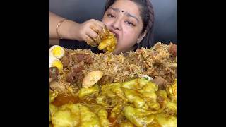 ASMR EATING SPICY MUTTON FAT CURRY🔥 BRIYANI  shorts mukbangnasmreating mukbangasmr asmr [upl. by Esille]