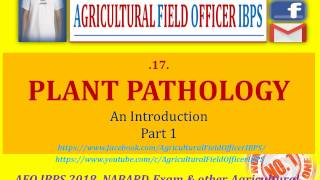 Plant Pathology  Lesson 1 for AFO NABARD or Other Agricultural exams [upl. by Dnomra903]