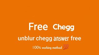 How To Unblur Chegg Answers  new method   100 WORKING METHOD [upl. by Ille682]