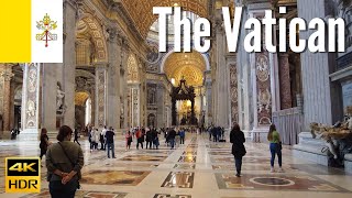 Vatican City 🇻🇦  Saint Peter’s Basilica Sistine Chapel  4K Walking Tour in 2022 [upl. by Adnerb549]