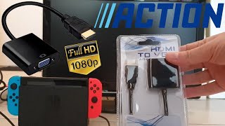 TEST Adaptateur HDMI  VGA Maxxter de chez ACTION Appareils HDMI sur un écran VGA  Full HD 1080p [upl. by Sedgewick795]