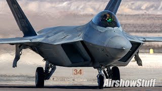 F22 Raptor  Cabos Final Demo  Nellis AFB Airshow 2022 [upl. by Perni397]