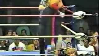 Abdullah The Butcher VS Randy Hogan NWA Pro Wrestling 28011989 [upl. by Suolhcin]