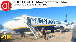 4k FULL FLIGHT  Manchester to Zadar  Ryanair 737800  July 2021 [upl. by Atirhs]