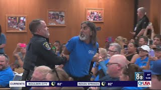 Teachers arrested at Clark County school board meeting [upl. by Hinze]