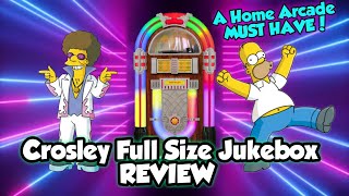 Crosley Full Size Bluetooth Jukebox with Turntable and CD REVIEW  Perfect fit For A Home Arcade [upl. by Castera]