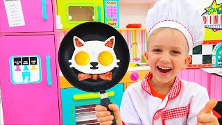 Vlad and Niki Cooking Breakfast for Mama  Funny stories for kids [upl. by Enohpesrep]