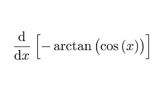 Derivative of arctancosx [upl. by Chambers]