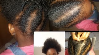 ultimate needle and thread tutorials cornrows hair style [upl. by Rita422]