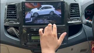 octa core processor android stereo with 1080 p 360 camera fitted in fortuner [upl. by Larrad]