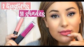 2 Lipsticks 10 Shades  How to mix matte liquid lipsticks  scattynattyxx [upl. by Vieva920]