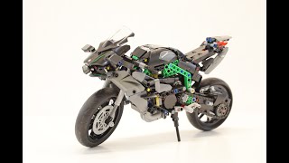 LEGO 42170 Kawasaki Ninja H2R speed build [upl. by Seely657]