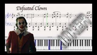 JOKER 2019  Defeated Clown Piano Tutorial  Sheet Music [upl. by Eikcir]