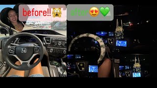 decorate my car with me at 17 yo‼️✨💚🫧🚗🤍☘️💐🌿 first yt video [upl. by Stout]