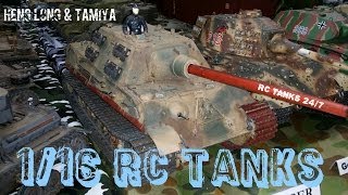 116 RC Tanks On Show  Tamiya amp Heng Long [upl. by Occer]