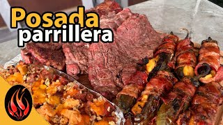 Posada Parrillera  Carne asada  complementos [upl. by Aicilif]