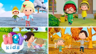 Seasons Song 🍂❄️  Discover the seasons of the year for kids  HeyKids Nursery Rhymes [upl. by Acquah]