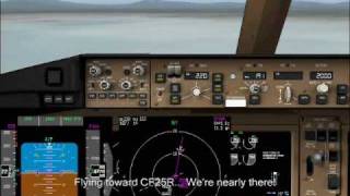 777 Landing Jakarta ILS 25R FS2004 [upl. by Canica]