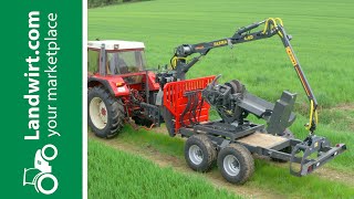 Rückewagen mit Harvesterkopf im Selbstbau  landwirtcom [upl. by Alletniuq]