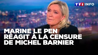 Marine Le Pen invitée de Gilles Bouleau après le renversement du gouvernement Barnier｜TF1 INFO [upl. by Annohsed431]