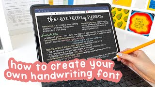how to make your own font  import into goodnotes ⌨️ [upl. by Brandes]