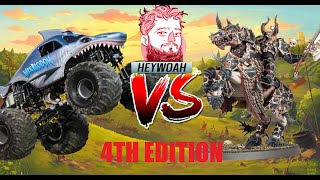 Heywoahs First AOS 4th Edition Game Beastclaw Raiders vs Slaves to Darkness [upl. by Samot]