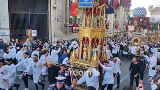 La salita dei Cappuccini Candelore festa SantAgata 2024  Catania [upl. by Ellimak]