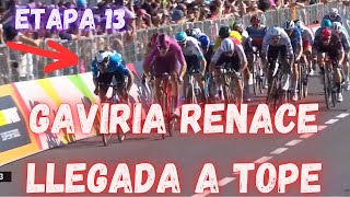 RESUMEN ETAPA 13 GIRO DE ITALIA 2024GAVIRIA MUY CERCA [upl. by Larret638]