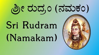 ಶ್ರೀ ರುದ್ರಂ ನಮಕಂ  Sri Rudram Namakam  Kannada Script  Yajur Veda  K Suresh [upl. by Anilorac895]