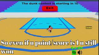 ROBLOX DUNKING SIMULATOR\\HOW TO WIN DUNK CONTEST EVERYTIME [upl. by Willing]