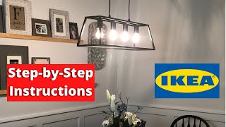 Wiring a Pendant Light Fixture  IKEA Felsisk Installation Instructions [upl. by Ettereve]