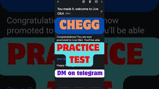 Chegg Practice Test  How to clear chegg practice test 🔥🔥 chegg cheggindia practicetest [upl. by Kahle507]