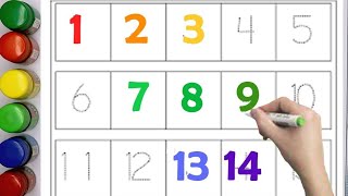 123 counting for kids  1 to 15 numbers counting ABCD counting the numbers and colour1 to 100 [upl. by Lion]