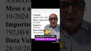 ASSEGNO UNICO PAGAMENTI IN CORSO youtube letstalk youtubeshorts perte letstalk826 [upl. by Ahsinid]