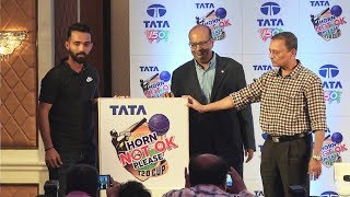 Ajinkya Rahane AT TATA Horn Not Ok Please T20 Cup Launch [upl. by Swithbart]