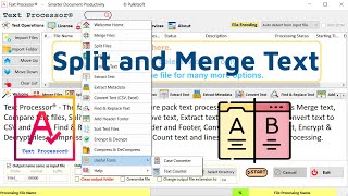 Split And Merge Text  Superfast amp Powerful Text Processor Software  Text Processor  Pulkitsoft [upl. by Lebiram]