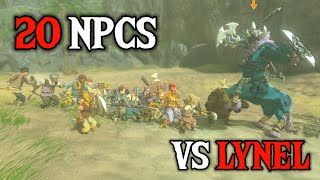 Can 20 NPCs Defeat a LYNEL  Zelda Tears of the Kingdom [upl. by Annaicul]