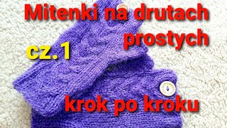 Mitenki na 2 drutach krok po kroku Druty od początku mitenkinadrutach [upl. by Komarek768]