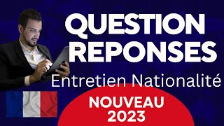 Nouvelles Questions réponses Octobre 2023  Entretien assimilation naturalisation française [upl. by Assyram]