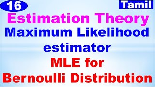 MA3391Probability amp StatisticsUnit 3Maximum Likelihood Estimation MLE for Bernoulli Distribution [upl. by Leahplar]