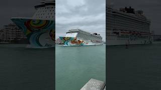 Norwegian Getaway departing Miami portmiami norwegiangetaway norwegiancruiseline [upl. by Eseilenna]