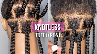 DETAILED Knotless Braid Tutorial  Beginner Friendly [upl. by Adoc]