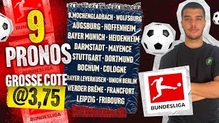 Pronostic foot Bundesliga  Nos 9 pronos Bayern Stuttgart Dortmund Leipzig Leverkusen J11 [upl. by Enoyrt]